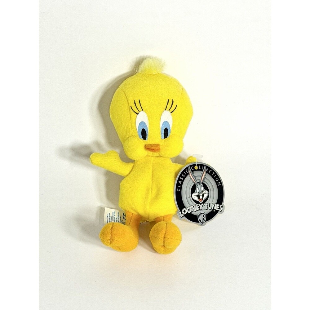 Vintage 1997 Looney Tunes Tweety Bird Bean Bag Mini Plush Warner Brothers MINT - Picture 2 of 6